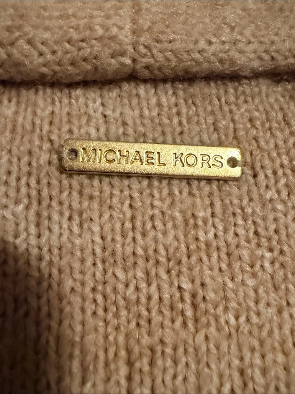 Michael Kors Two-Tone Open-Front Cardigan - Beige & Charcoal